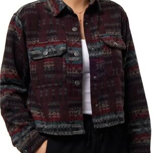 Women's Multicolor Patterned Jacket large Aztec